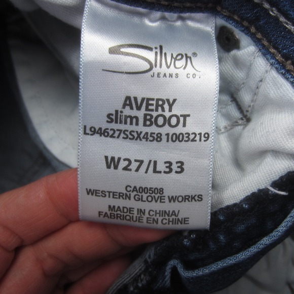 Silver Jeans Co Jeans Womens 27x33 Avery Slim Boot Medium Wash Denim Stretch - Picture 6 of 16